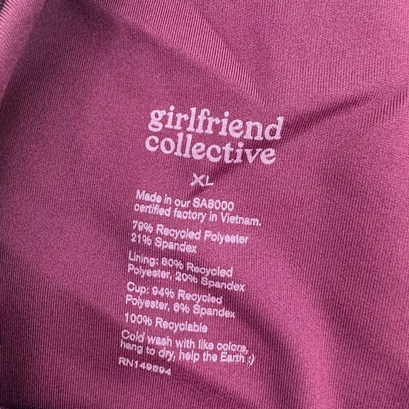 Girlfriend Collective| LouV-Back Bra- Plum - Picture 5 of 7